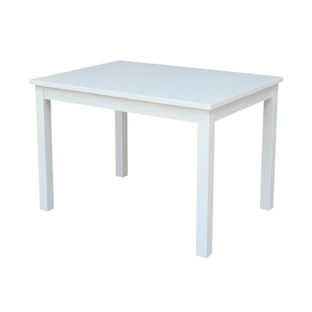 International Concepts Rectangle Mission Juvenile Table, 24 W, 33.1 L, 22.2 H, Wood, White JT08-2532